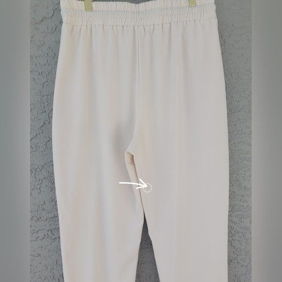 Zara Men's cream with black details draw string cuffed jogger pants size XL - Picture 5 of 16